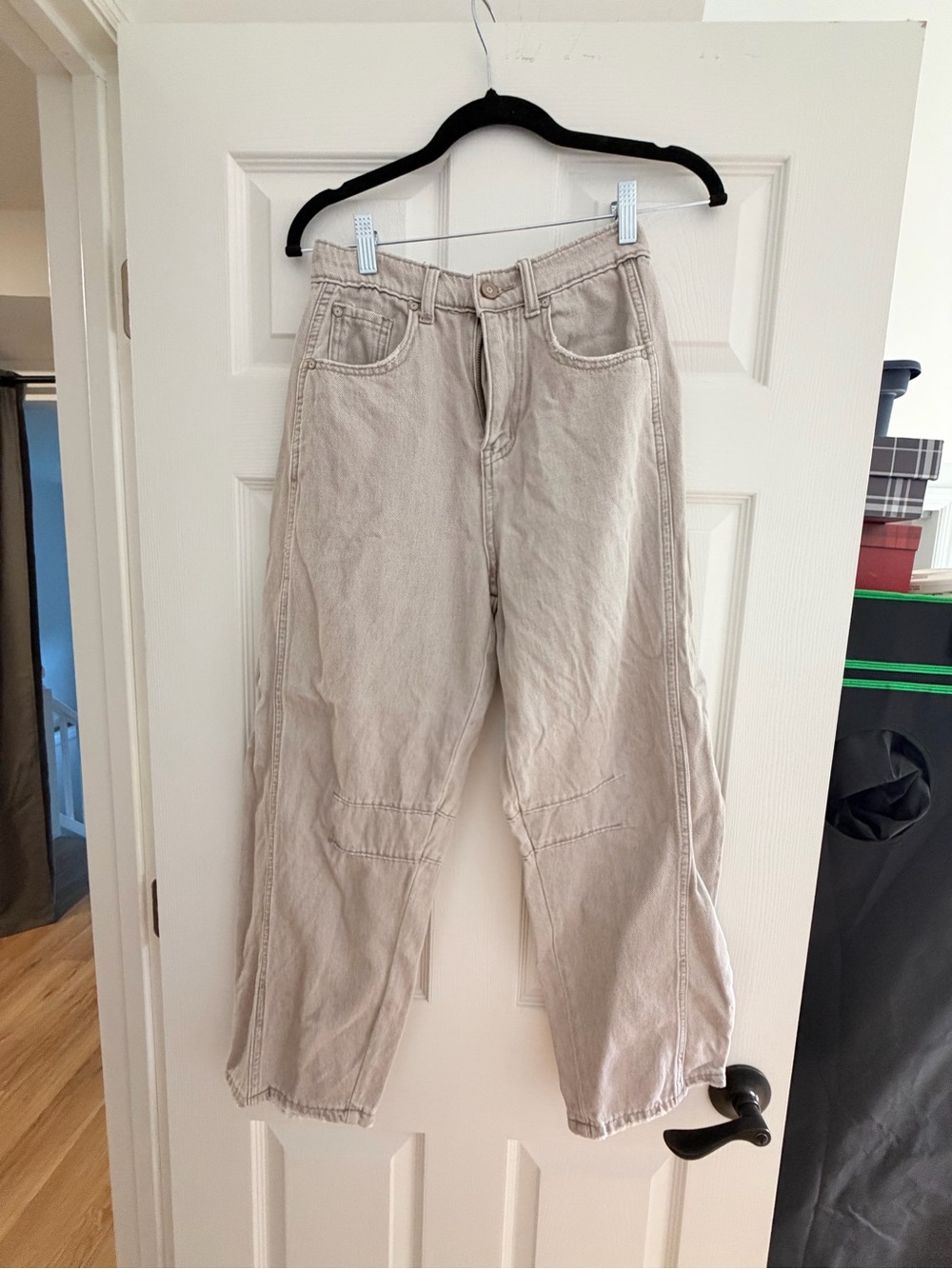 Sincerely Jules Light Beige Straight-Leg Jeans